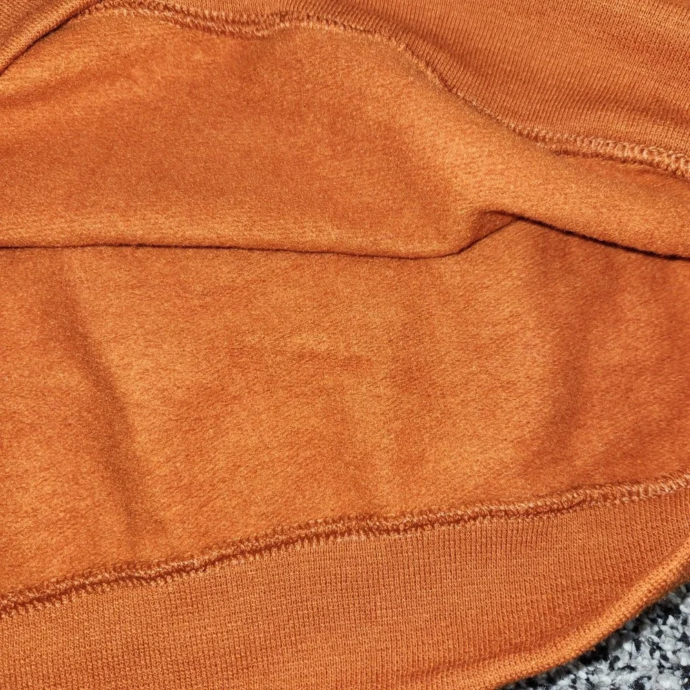 Jerzees Fall Sweater Burnt Orange Sunflower Cottagecore Granny Vtg 90s Cozy Sz M